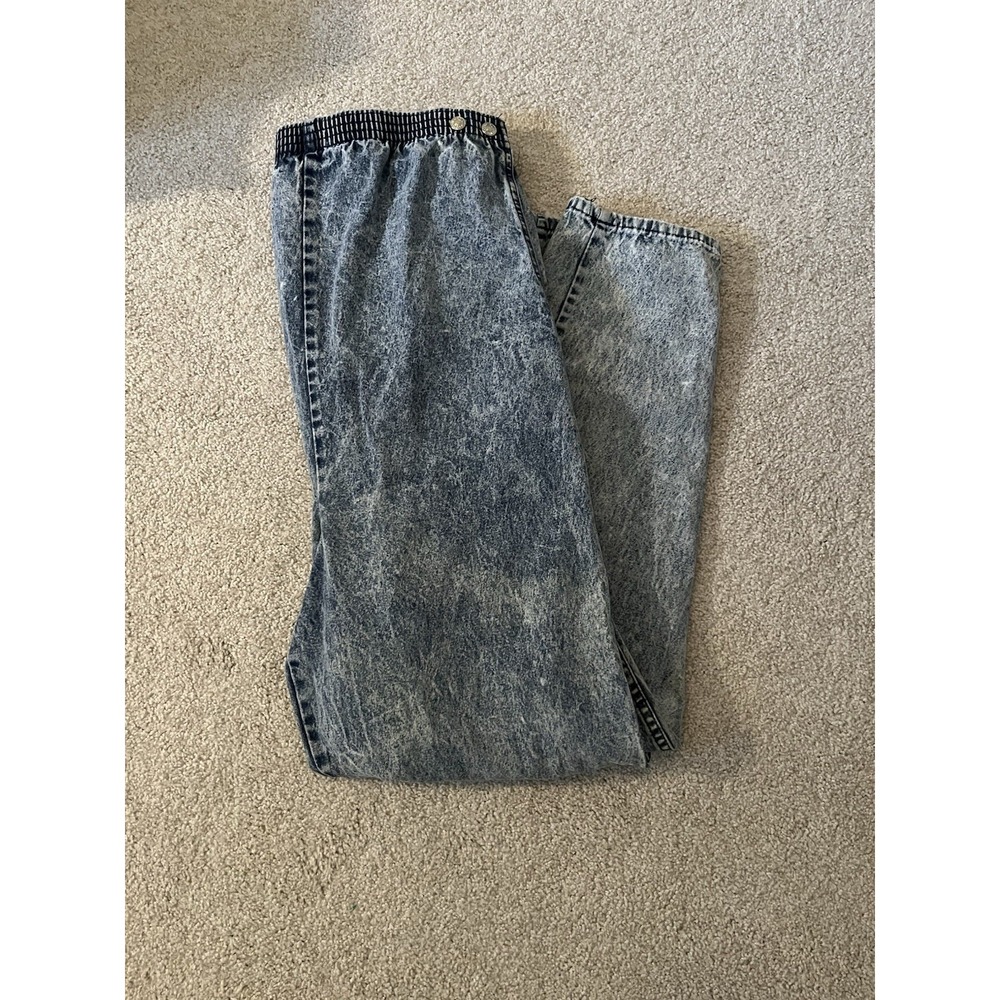 Motherhood Vintage Size 16 Adjustable Snap Maternity Distress Jeans Straight Leg
